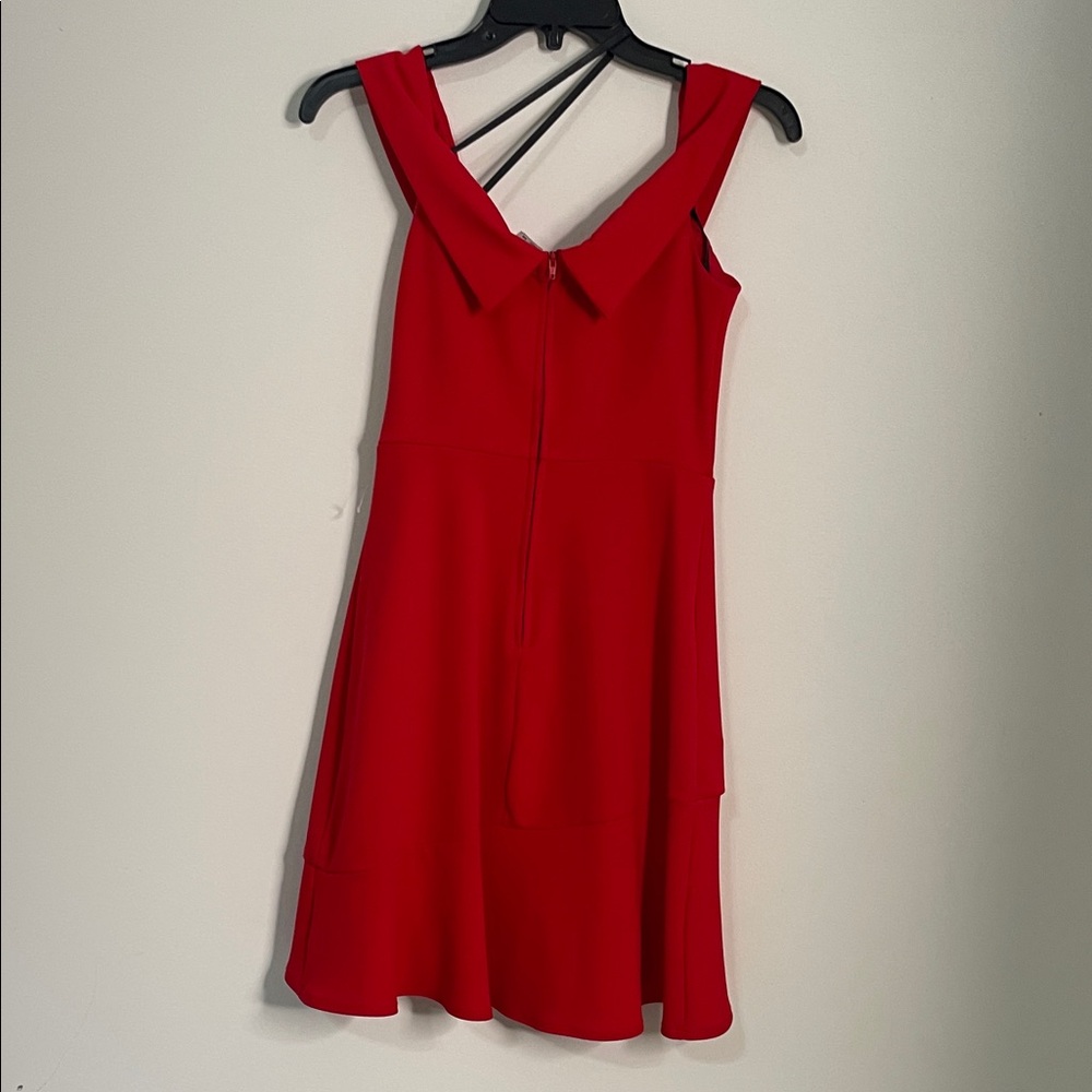 Darling Red Ruffle Mini Dress - Picture 3 of 6